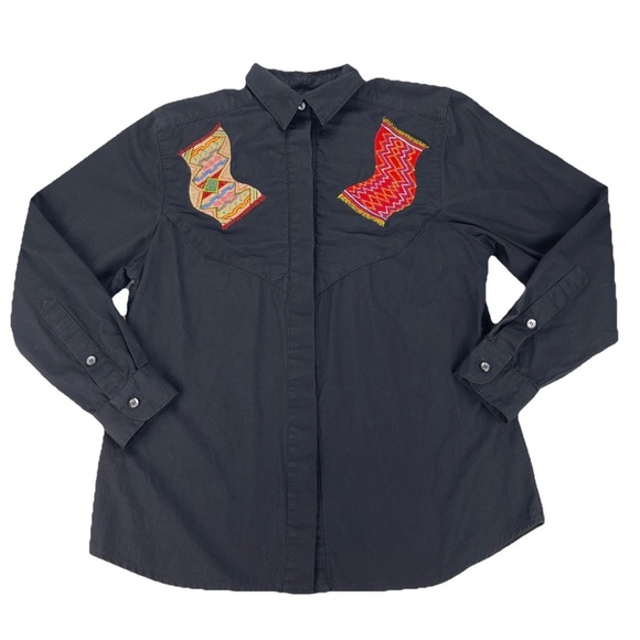 VTG Gerard By Pege Shirt Womens Small Southwest Aztec Long Sleeve Western Cowboy - Picture 1 of 12